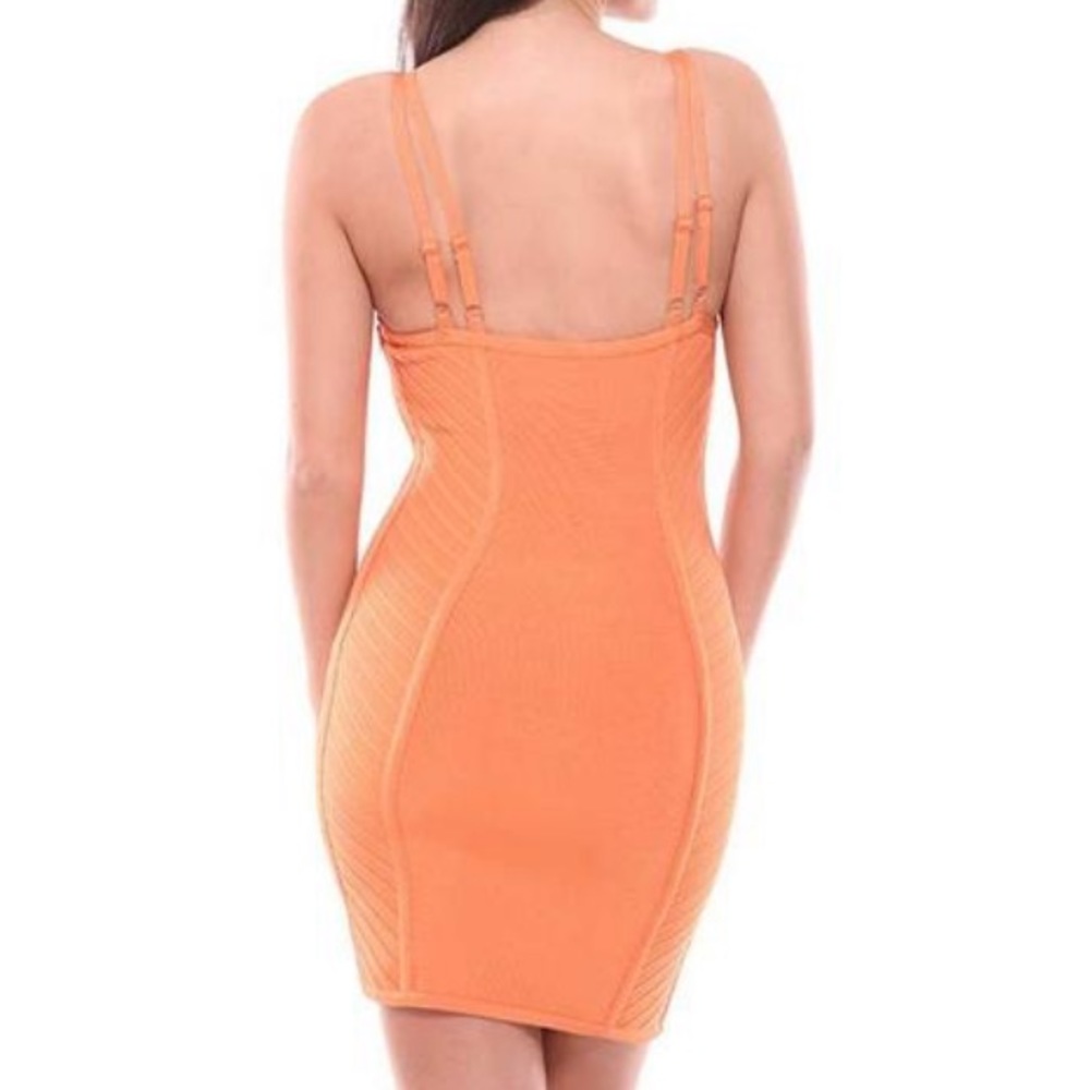 Stretta Salmon Rosie Short Cocktail Dress - Size M - Picture 8 of 8